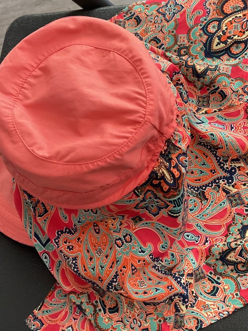 Large wide brim light sun protection hat, 3in 1 style